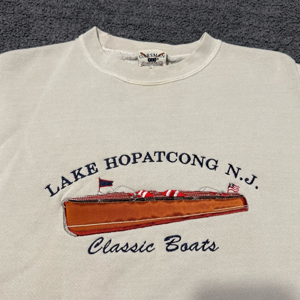 90s Vintage Classic Boats Lake Hopatcong, N.J. Men’s Large Crewneck VTG Y2K